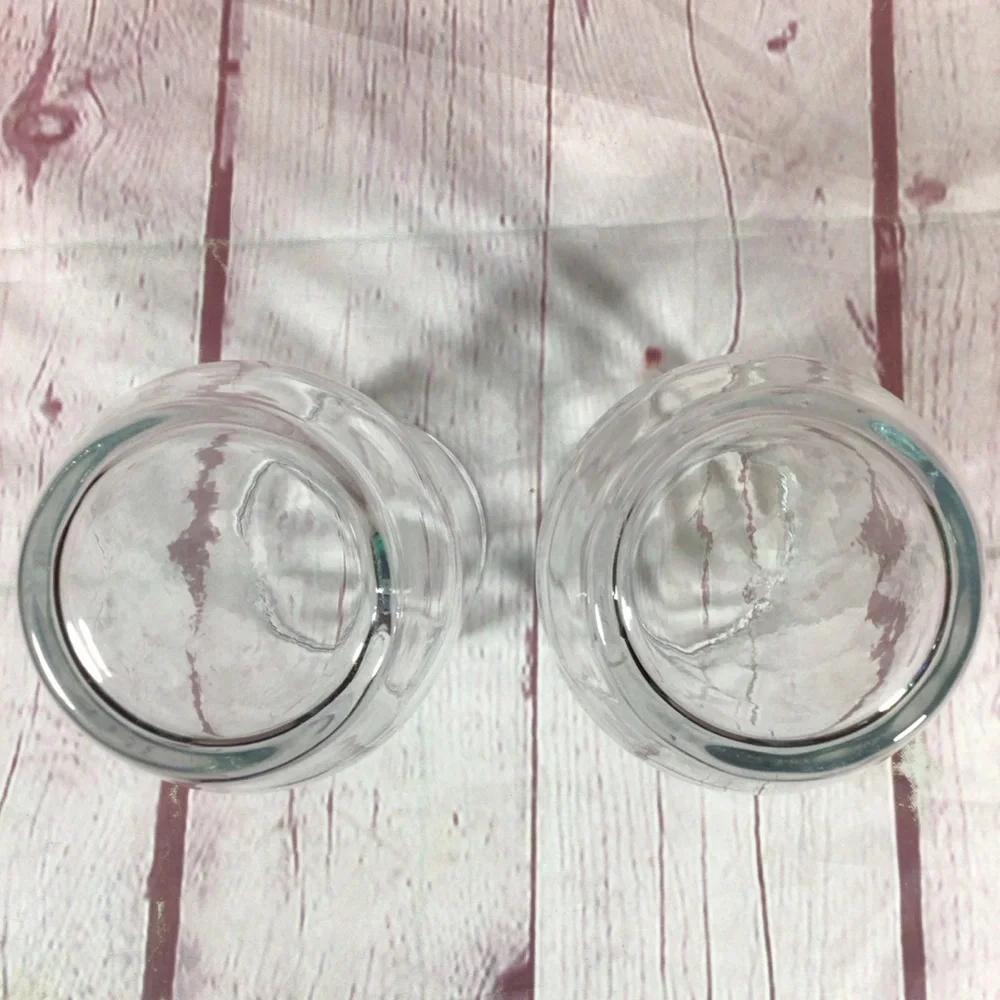 Elegant Clear Swirl Glass Tumblers - Set of 2